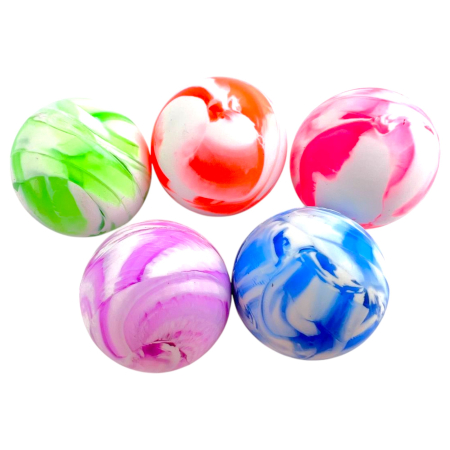 Мячи попрыгунчики Мрамор 45мм, набор 5 шт.