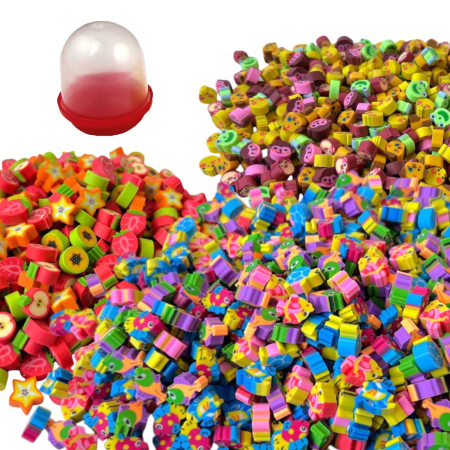 Игрушки в капсулах 28 мм Ластики 250 шт/уп