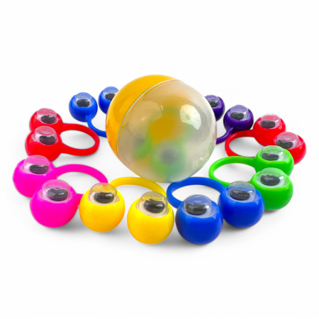 Игрушки в капсулах 34х30 мм Колечки Глазки 250 шт/уп