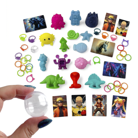 Игрушки в капсулах 34х30 мм Супермикс ПРОЗРАЧНАЯ КАПСУЛА 250 шт/уп