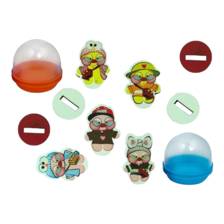 Игрушки в капсулах 45 мм Уточки 100 шт /уп (А)