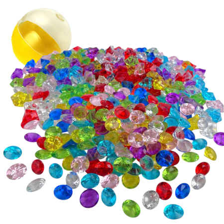 Игрушки в капсулах 34х30 мм Кристаллы 250 шт/уп
