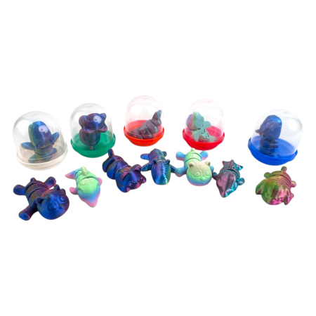 Игрушки в капсулах 28 мм Флекси МЕТАЛЛИК 250 шт/уп