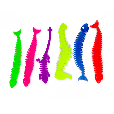 Игрушка тянучка Скелет браслет 100шт