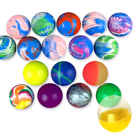 Игрушки в капсулах 34х30 мм Мяч-прыгун Микс 2 25мм 250 шт/уп