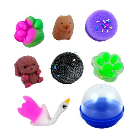 Игрушки в капсулах 45 мм Сквишмикс 100 шт/уп (А)