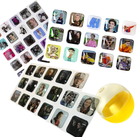 Игрушки в капсулах 34х30 мм МИКС Стикеров 250 шт/уп