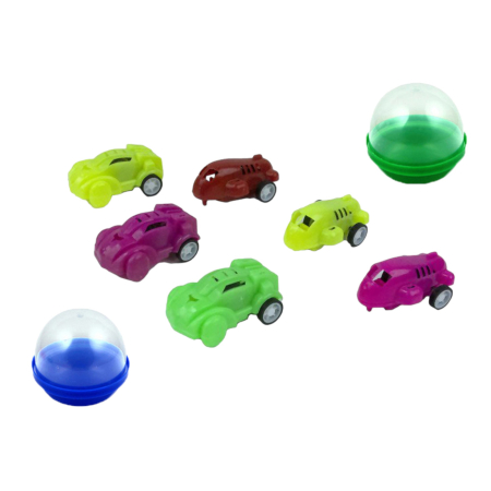 Игрушки в капсулах 45 мм Веселые машинки (А) 100шт/уп