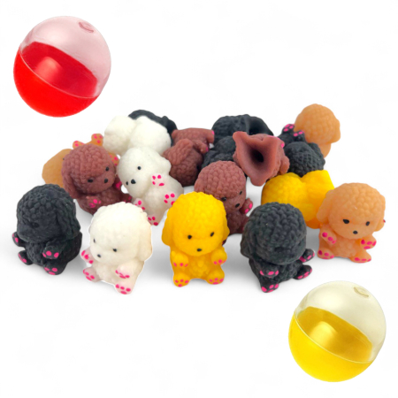 Игрушки в капсулах 34х30 мм Сквиш Пудель мини 250 шт/уп