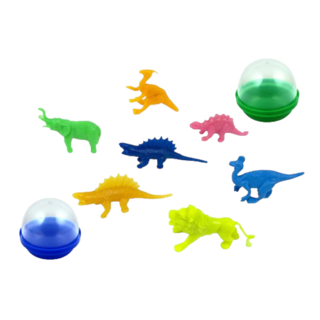 Игрушки в капсулах 45 мм Дино животные микс 100 шт/уп (А)