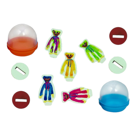 Игрушки в капсулах 45 мм Зубастики 100 шт /уп (А)