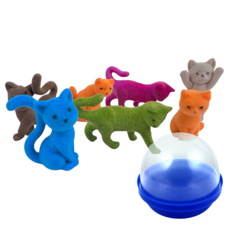 Игрушки в капсулах 45 мм Кошки SOFT 100 шт/уп