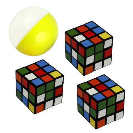 Игрушки в капсулах 53 мм Кубик Рубик 50шт/уп