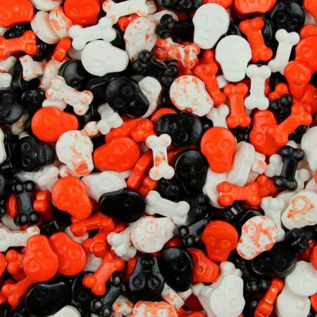 Конфеты-драже RUSGUM "Скелетики" (2*2,5 кг)