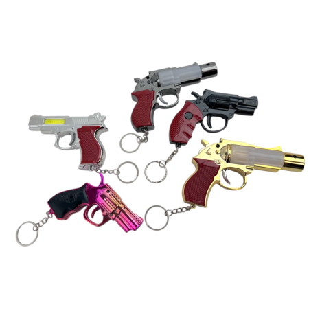 Игрушка-брелок пистолет лазер+фонарик, в ассортименте, 12 шт/уп