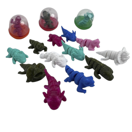 Игрушки в капсулах 28 мм Флекси РЕПТИЛИИ МИКС (мультицвет) 250 шт/уп