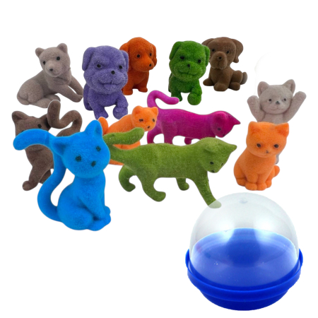 Игрушки в капсулах 45 мм Кошки против Собак 100 шт/уп