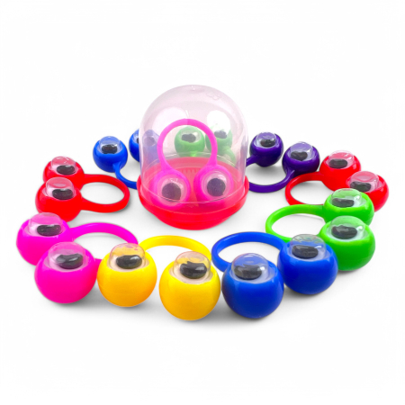 Игрушки в капсулах 28 мм Колечки Глазки 250 шт/уп