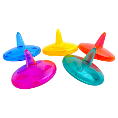 Игрушка Волчок цветной прозрачный 100 шт/уп