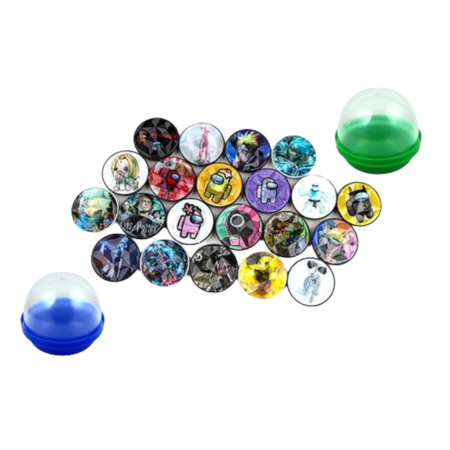 Игрушки в капсулах 45 мм Аксессуар для телефона АССОРТИ, 100 шт/уп (А)