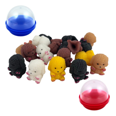 Игрушки в капсулах 45 мм Сквиш Собачка мини 100 шт/уп