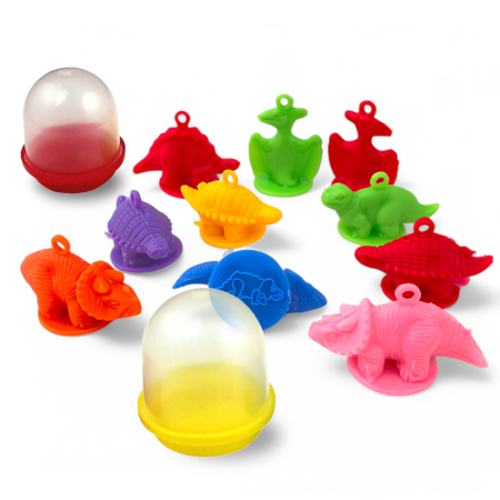 Игрушки в капсулах 28 мм Дино-штампик 250 шт/уп (А)