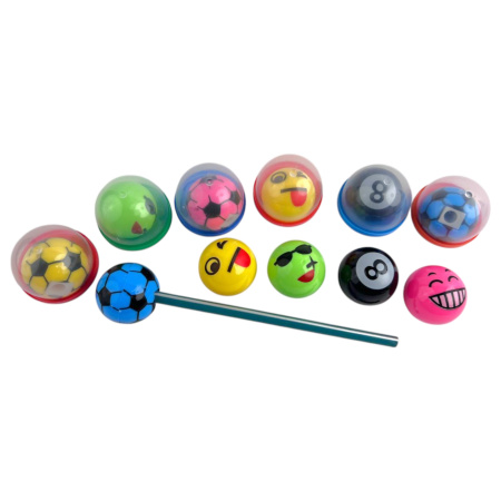 Игрушки в капсулах 45 мм Мяч-точилка 100 шт/уп (А)