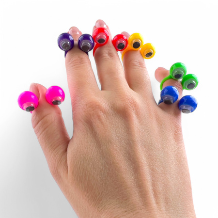 Игрушки в капсулах 34х30 мм Колечки Глазки 250 шт/уп