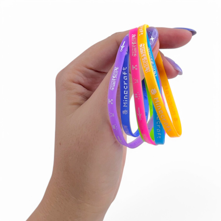 Браслет силикон тонкий (микс)