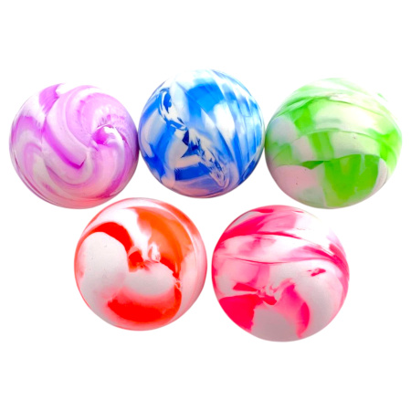 Мячи попрыгунчики Мрамор 45мм, набор 5 шт.