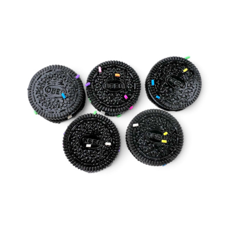 Игрушка сквиш печенье черный (муляж) Ø4 см, 100 шт/упак