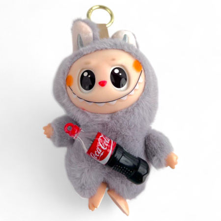 Игрушка-брелок меховой Лабубу, в ассортименте, 12 шт/уп
