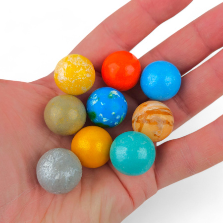 RUSGUM Жевательная резинка "Солнце и планеты солнечной системы" в пакете 100г