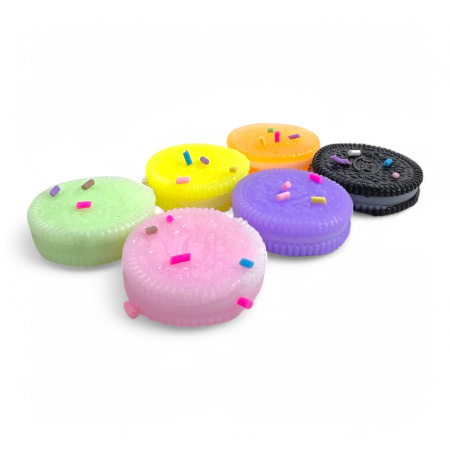 Игрушка сквиш печенье МИНИ ЦВЕТНОЕ (муляж) Ø3 см 200 шт