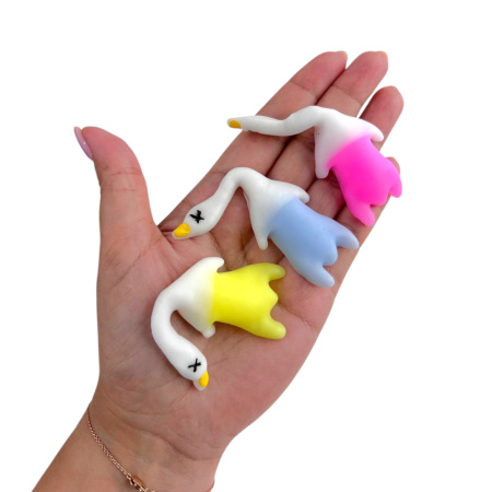 Игрушка сквиш-тянучка Гуси-лебеди 100 шт/уп
