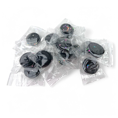 Игрушка сквиш печенье черный (муляж) Ø4 см, 100 шт/упак