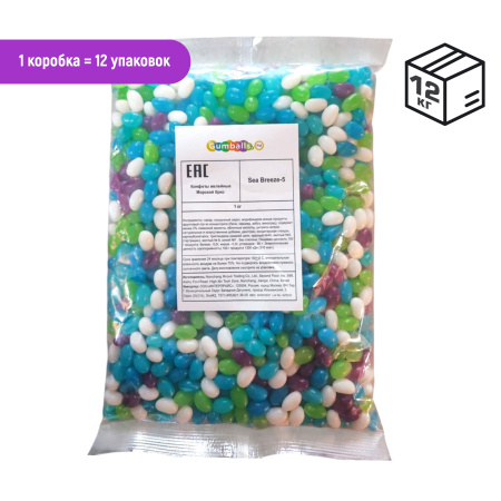 Конфеты желейные Морской бриз коробка 12кг