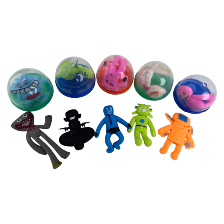 Игрушки в капсулах 45 мм Резиновые монстрики 100 шт/уп 