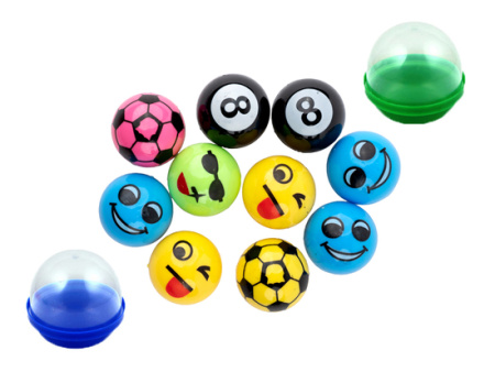 Игрушки в капсулах 45 мм Мяч-точилка 100 шт/уп (А)