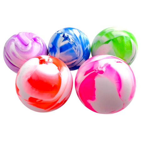 Мячи попрыгунчики Мрамор 45мм, набор 5 шт.