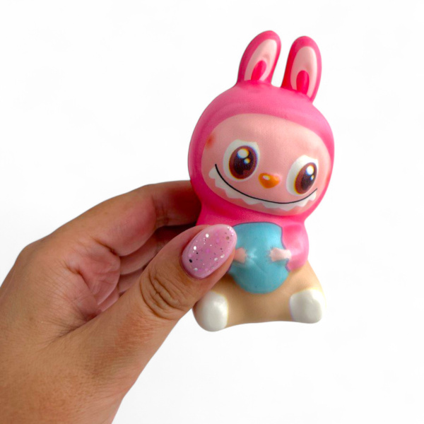 Игрушка-сквиш Лабубу, в сетке, подвес, в ассортименте, 12 шт/уп