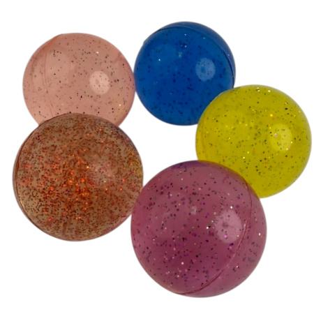 Мячи попрыгунчики Блестки 45 мм (набор 5 шт/упак).