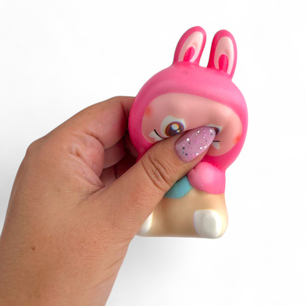 Игрушка-сквиш Лабубу, в сетке, подвес, в ассортименте, 12 шт/уп