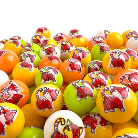 RUSGUM Котики с рисунком 24 мм. 7*180 штук