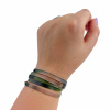 Браслет тонкий (хаки микс), 100 шт.