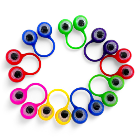 Игрушки в капсулах 34х30 мм Колечки Глазки 250 шт/уп