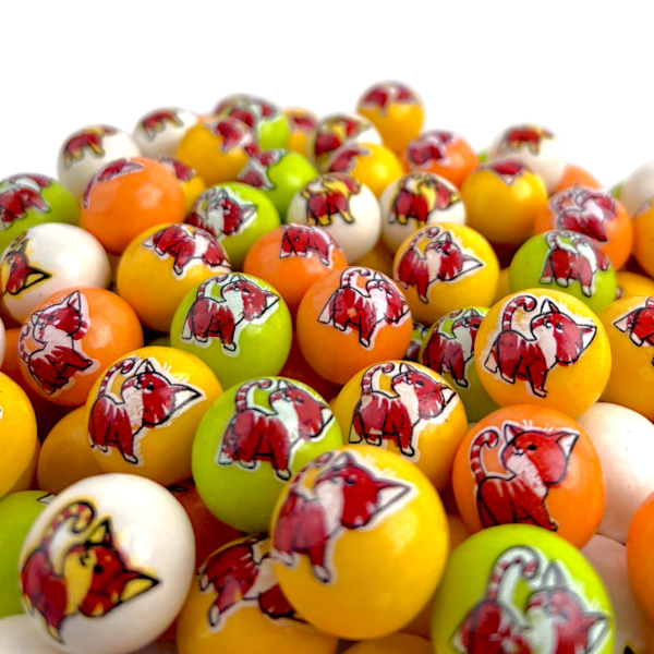 RUSGUM Котики с рисунком 24 мм. 7*180 штук