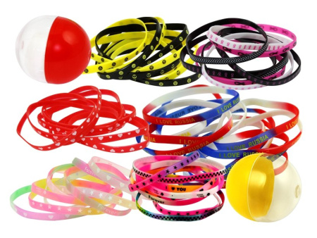 Игрушки в капсулах 34х30 мм Браслетики 250 шт/уп