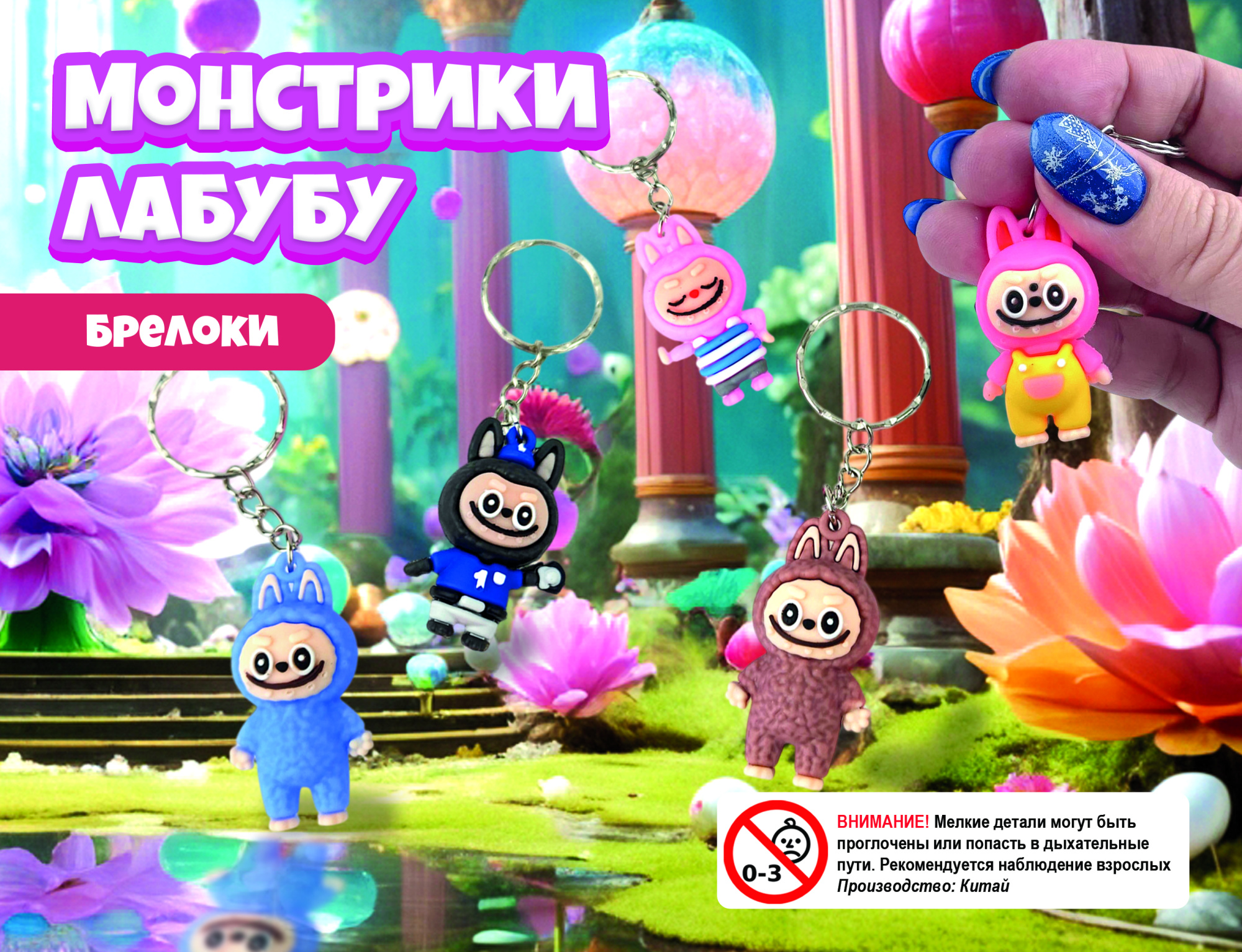 Игрушка Брелок Монстрик Семейство Лабубу 500 шт
