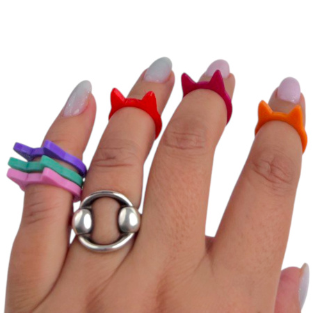 Колечки "Котики" микс 250 шт/уп